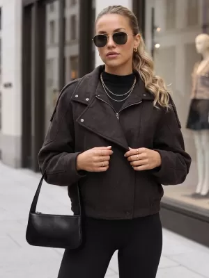 Dámska bunda DSTREET TY6034 HNEDÁ