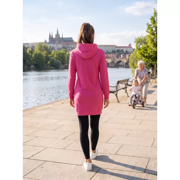  Dámska predĺžená mikina ALTISPORT ALW091419 PURPUROVÁ 