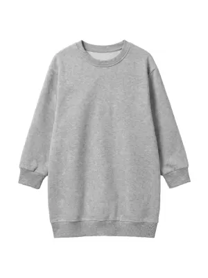 Dievčenské mikinové šaty URBAN CLASSICS UCK8565-03061 HEATHER GREY