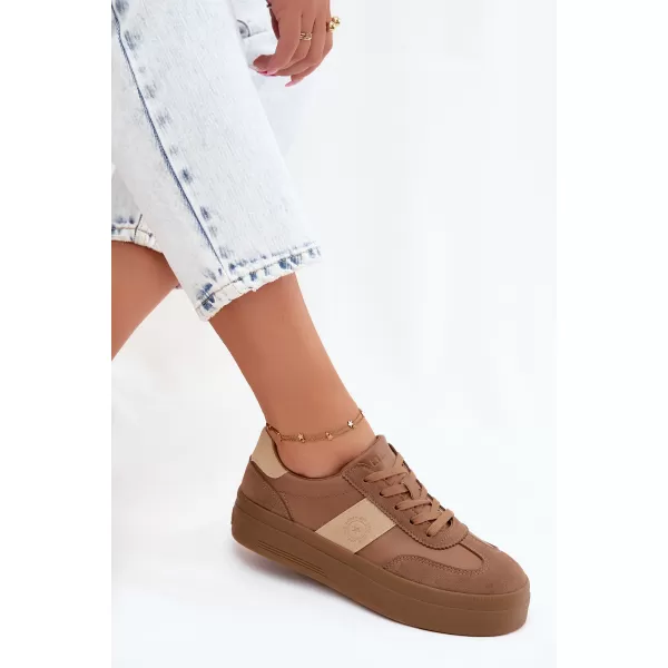  Dámske tenisky BIG STAR SHOES UU274015 BROWN/BEIGE 