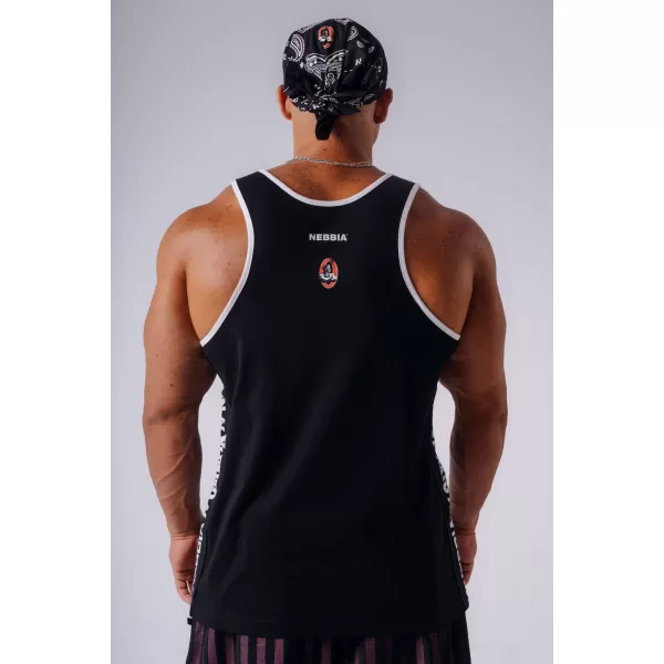  Pánske tielka NEBBIA OLYMPIA MUSCLE BACK STRINGER 948 BLACK 