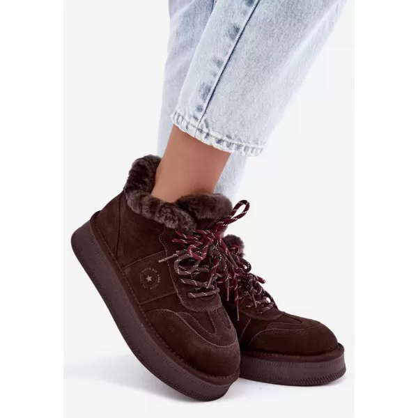  Dámske snehule BIG STAR SHOES UU274312 CHOCOLATE 