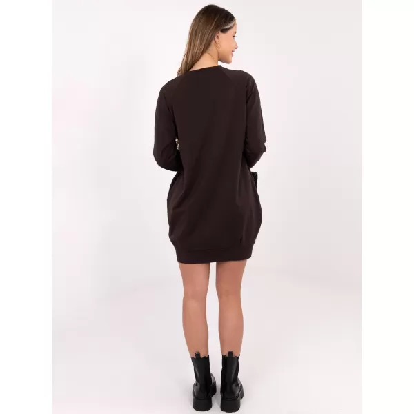  Dámske šaty BASIC FEEL GOOD RV-TU-5184.93P DARK BROWN 