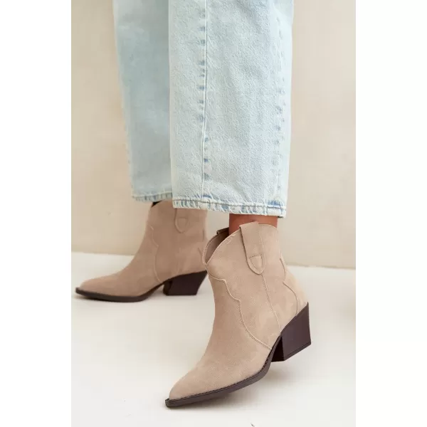  Dámske členkové topánky BOTO 6338 BEIGE 