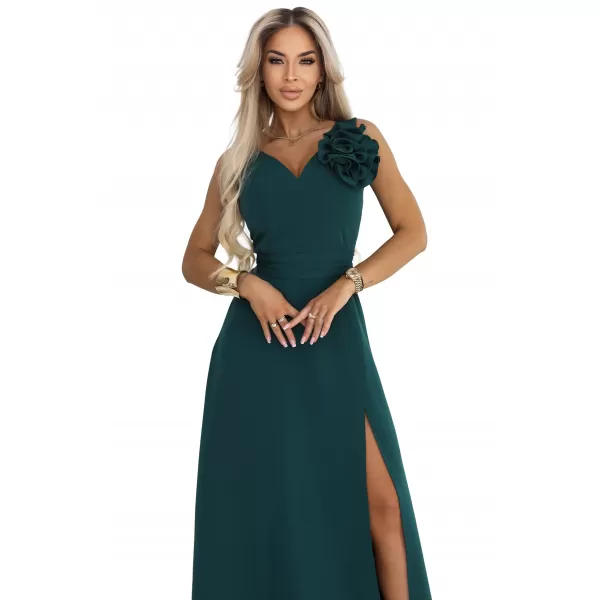  Dámske šaty NUMOCO 669-1 FĽAŠKOVÁ ZELEŇ 