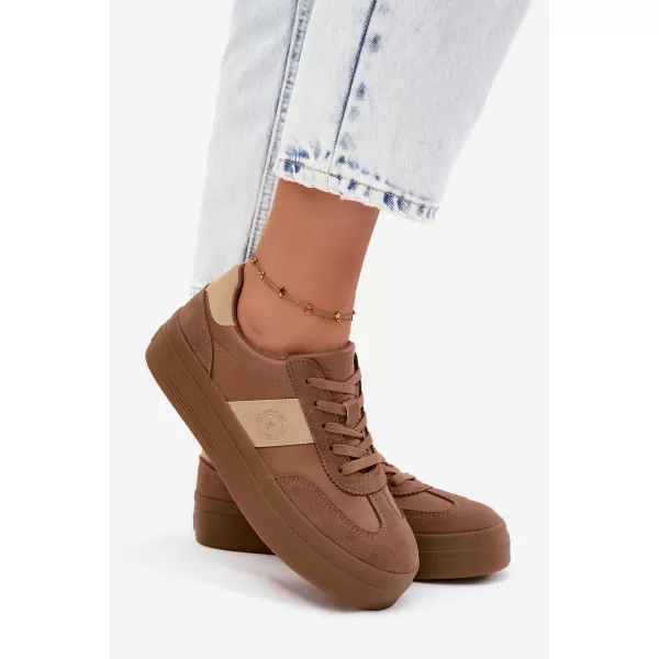  Dámske tenisky BIG STAR SHOES UU274015 BROWN/BEIGE 
