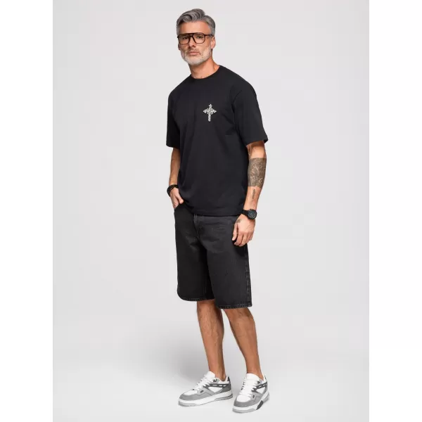  Pánske tričko OMBRE OM-TSCT-0276 BLACK 