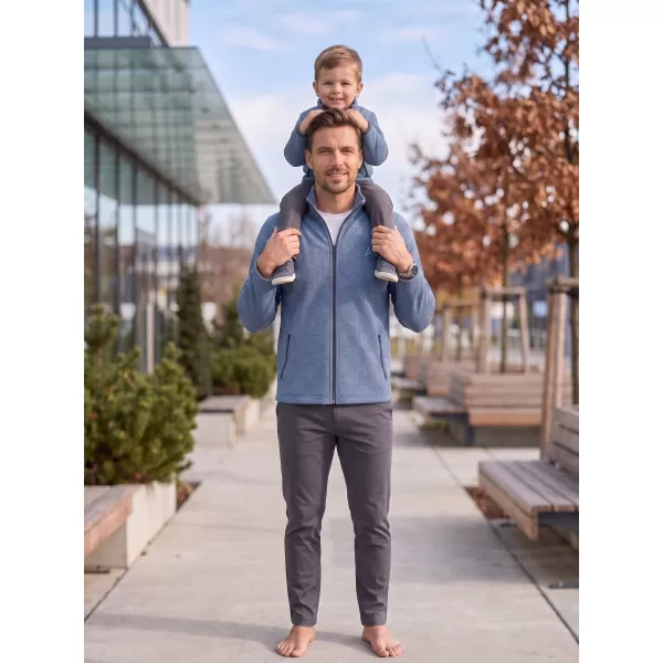  Pánska fleece mikina ALTISPORT ALM002852 TMAVÝ DENIM MELÍR 