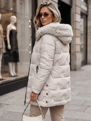 Dámska bunda DSTREET TY5737 BÉŽOVÁ