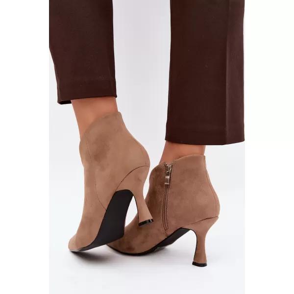  Dámske členkové topánky BOTO D-219 KHAKI 