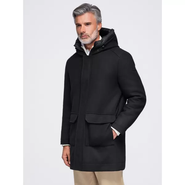  Pánska parka OMBRE OM-COWC-0161 BLACK 