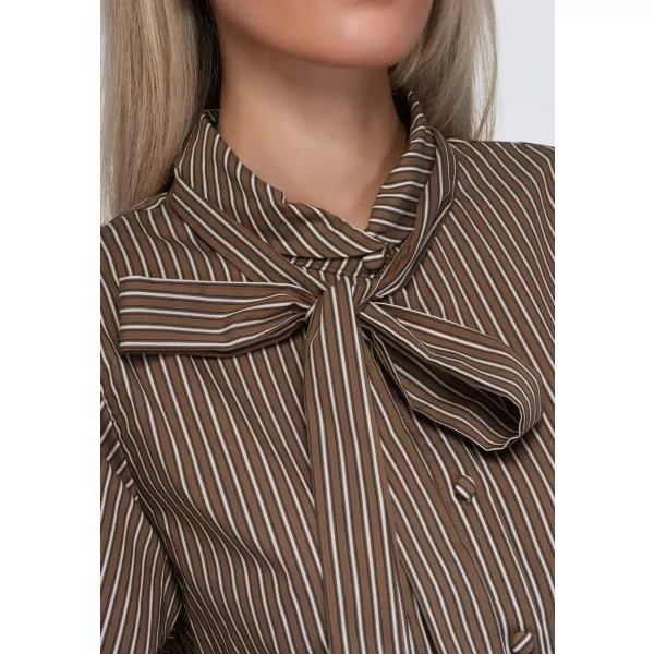  Dámska košeľa OMBRE OW-SH-E0067 BROWN 