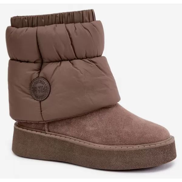  Dámske snehule BIG STAR SHOES UU274732 DARK BEIGE 