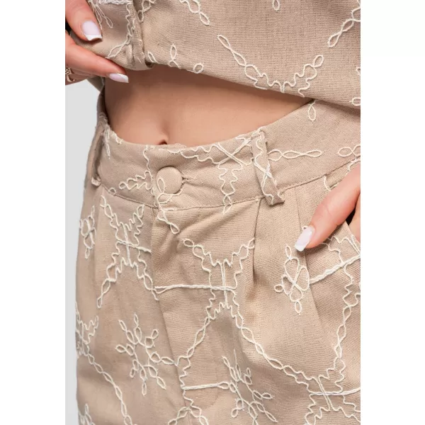  Dámske kraťasy OMBRE OW-ST-E0019 TAUPE 
