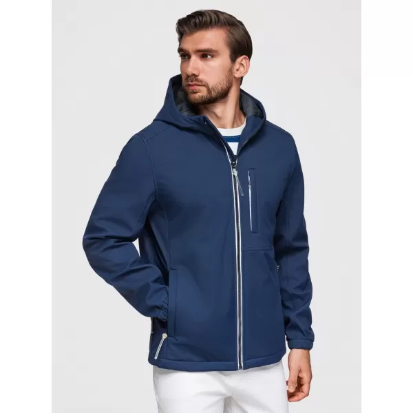  Pánska softshellová bunda OMBRE OM-JANP-0292 NAVY BLUE 
