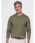 Pánske tričko OMBRE OM-LSBL-0142 DARK OLIVE