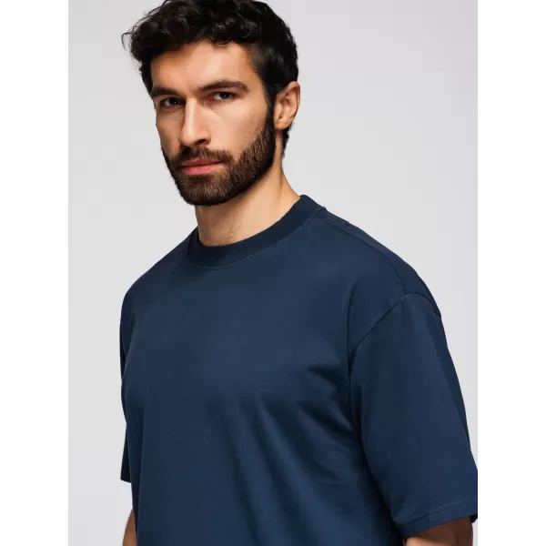  Pánske tričko OMBRE OM-TSBC-0291 OFF WHITE/PALE OLIVE/NAVY 
