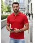 Pánske tričko s golierom DSTREET PX0515 ČERVENÁ