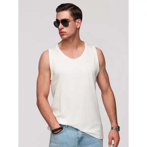  Pánske tielko OMBRE OM-TSBT-0272 WHITE 