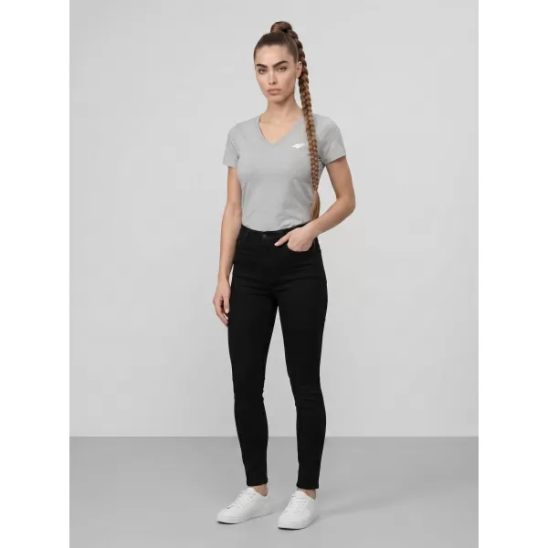  Dámske tričko 4F WMM00TTSHF3307 COLD LIGHT GREY MELANGE 