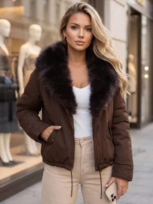 Dámska bunda DSTREET TY6071 KARAMELOVÁ