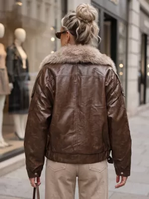 Dámska bunda DSTREET TY5708 HNEDÁ