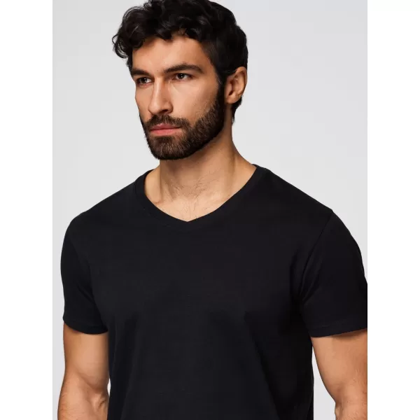  Pánske tričko OMBRE OM-TSBS-0281 BLACK 