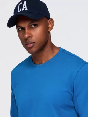 Pánske tričko OMBRE OM-LSBL-0142 BLUE