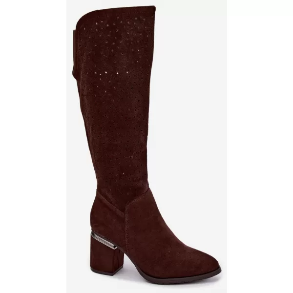  Dámske čižmy S.BARSKI HY62-8122 CHOCOLATE 