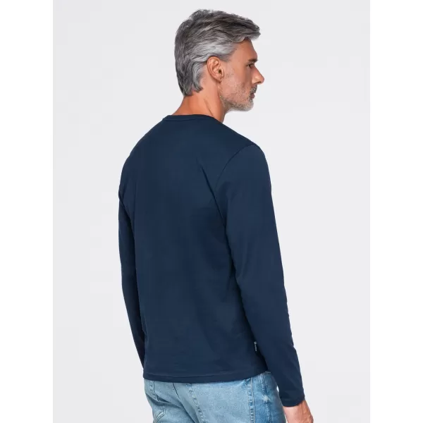  Pánske tričko OMBRE OM-LSBL-0142 NAVY BLUE 