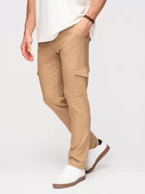 Pánske nohavice OMBRE P1515 LIGHT BROWN