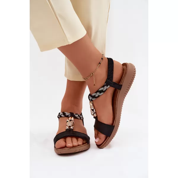  Dámske sandále S.BARSKI KV61-6051 BLACK 