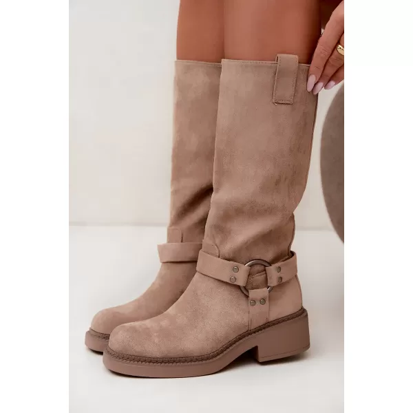  Dámske čižmy BOTO LQ-163 KHAKI 