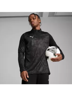 Pánske funkčné tričko PUMA TEAMCUP TRAINING 1/4 ZIP TOP 659164-03 PUMA BLACK/PUMA SILVER