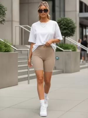 Dámske kraťasy DSTREET SY0559 BÉŽOVÁ
