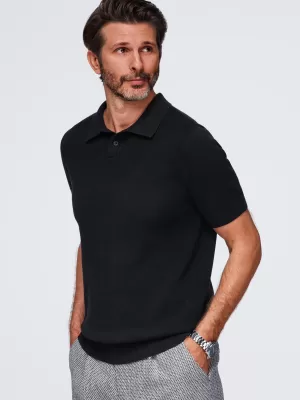 Pánske polo tričko OMBRE OM-POSS-0178 BLACK