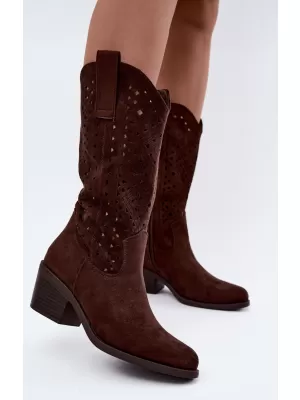 Dámske čižmy S.BARSKI HY62-8126 CHOCOLATE