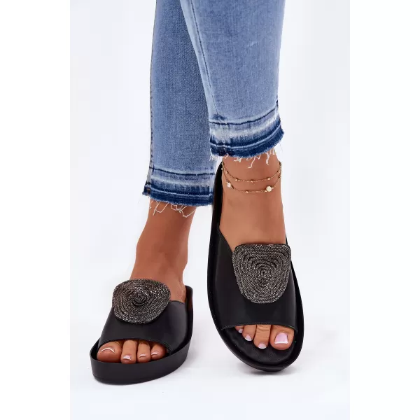  Dámske šľapky S.BARSKI KV51-028 BLACK 