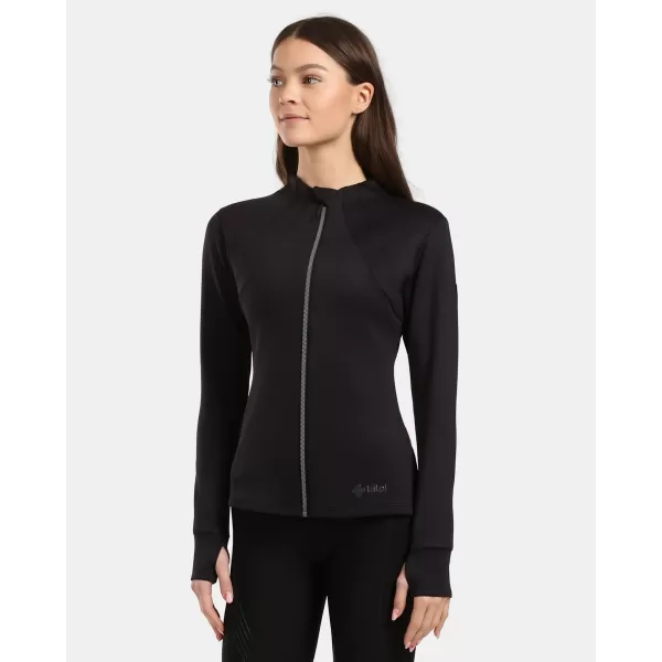  Dámska fleece mikina KILPI LAJEN-W 1L0205KI ČIERNA 
