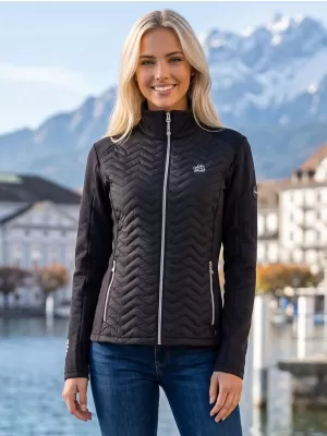 Dámska hybridná bunda ALTISPORT IDONY ČIERNA