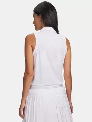 Dámske tielko UNDER ARMOUR UA ARMOURDRY SL POLO 6009804-100 BIELA