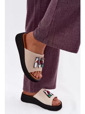 Dámske šľapky VINCEZA 66942 BEIGE