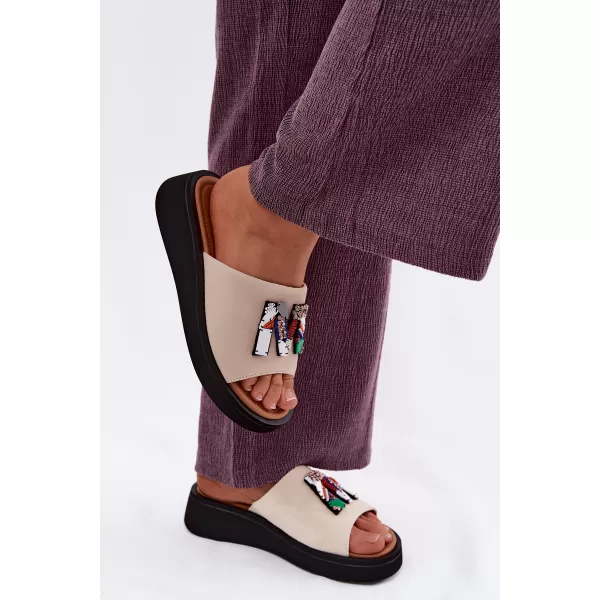  Dámske šľapky VINCEZA 66942 BEIGE 