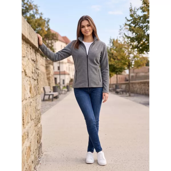  Dámska fleece mikina ALTISPORT ALW002852 ČIERNY MELÍR 