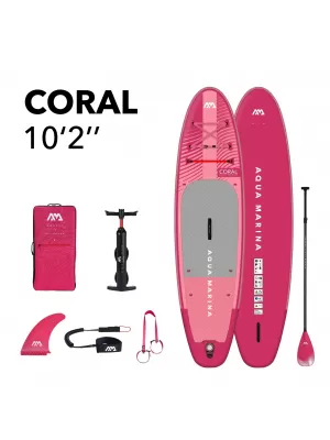 Paddleboard AQUA MARINA CORAL 10'2'' RASPBERRY