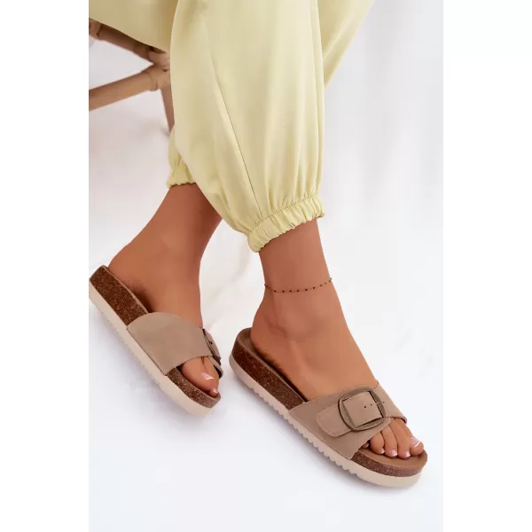  Dámske šľapky BOTO 2833 KHAKI 