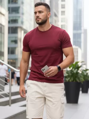 Pánske tričko DSTREET RX5677 BORDO