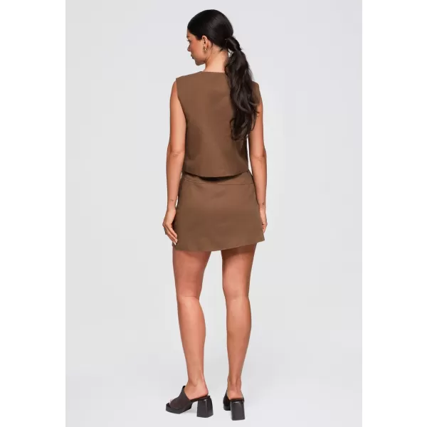 Dámsky kabát OMBRE OW-VE-E0006 BROWN 