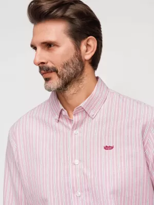 Pánska košeľa OMBRE K703 PINK