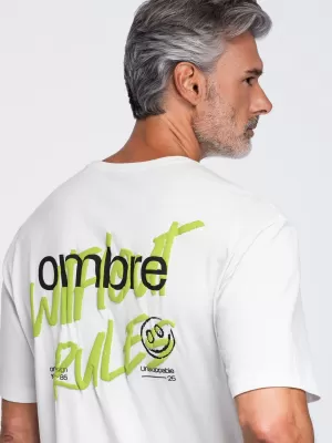 Pánske tričko OMBRE OM-TSPT-0284 OFF-WHITE